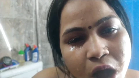 Step Uncle Surprises Step Niece in Bathroom – Steamy Blowjob & Hard Fuck