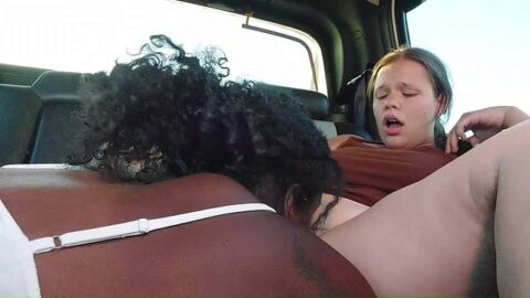 Real Trans/Cis Couple Cum in Public Parking Lot PART 1