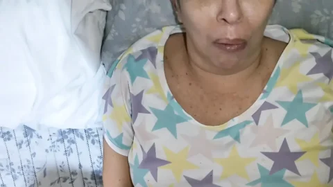 Exciting POV of real grandparent couple