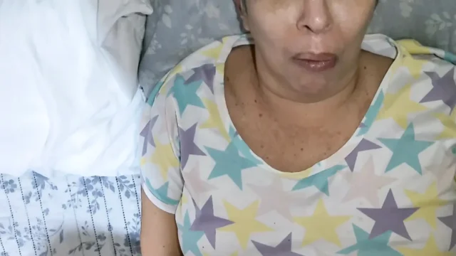 Exciting POV of real grandparent couple