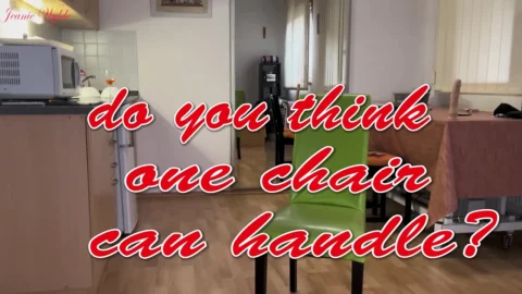 Green Chair Dildo Ride