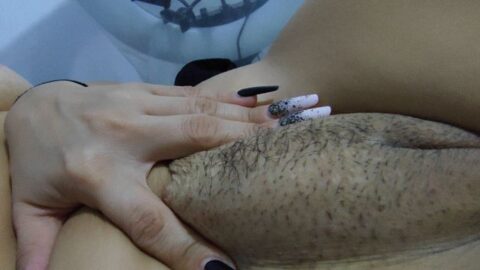 Mature, chubby, and busty woman masturbating can’t hold back and orgasms intensely