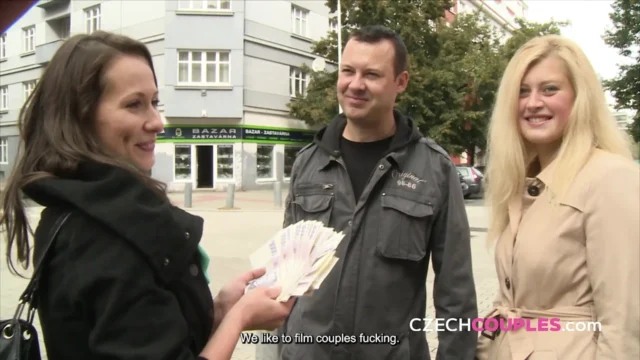 Streetside fucking with a hot Czech couple (Czech Couples)
