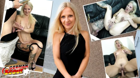 GERMAN SCOUT – Skinny Fit Mature Caroline De Jaie at no condom Casting Fuck
