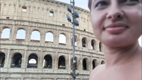 Picked up in Rome! Risky Villa Sex with No-panties MILF – Massive Creampie Finish