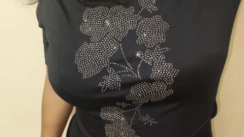 Telugu Anu Aunty in Black One Piece