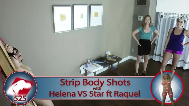 The second strip body shot lands squarely on her pussy