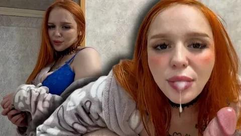 A massage for my stepsister ended with a deep blowjob&period;
