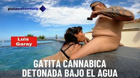 Cannabis Kitty in the Jacuzzi – I Suck Her Anus and Fuck Her on the Lounge Chair