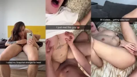 Cheating GF invites a stranger from Snapchat to ruin her throat & stretch her cunt – Mega Compilation
