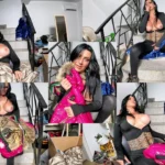 Dominant MILF Fur Hooded Downjacket Fetish. Spandex Cameltoe, Smoking and Orgasm