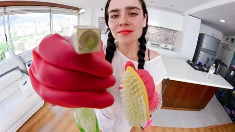 Gloved Handjob Turns Into a Sloppy Blowjob… She Never Took the Gloves Off