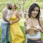 Mature couple fucks petite girl and milks her lactating small tits