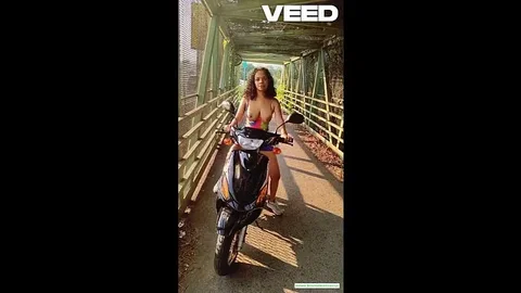 MOTORCYCLE COUPLE Blowjob Outside Bike Path Public Exhibitionist
