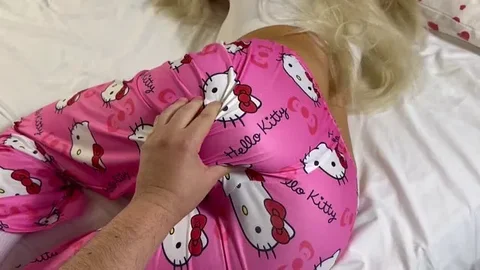 My little Step Sister in her Tight Pajamas makes me Cum Twice