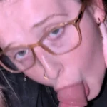 Nerd with glasses uses mouth and toes to please cock